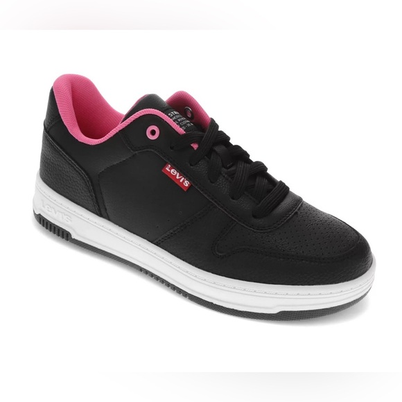 ✨ Like New ✨Levi's Kids Black and Pink Sneakers Size 13 ✨ - Picture 1 of 8